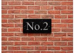 Personalised Black Granite House Sign Size 100mm x 200mm